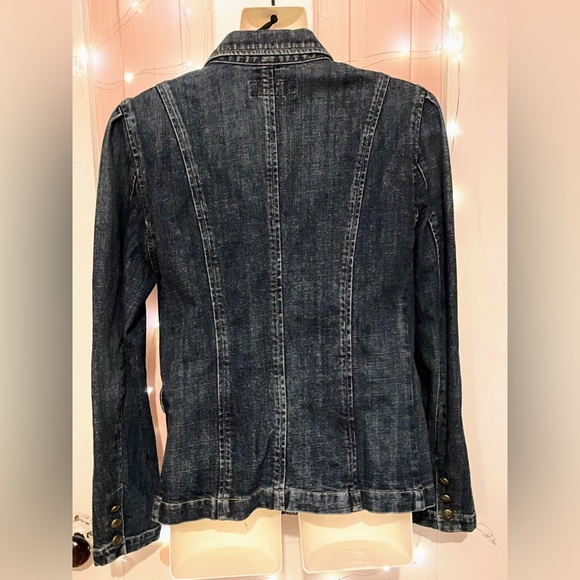 LRL Lauren jeans CO. Ralf Lauren Blue Denim Blazer jacket size 14 - Picture 2 of 3